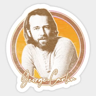 George Carlin / Retro Fan Art Design Sticker